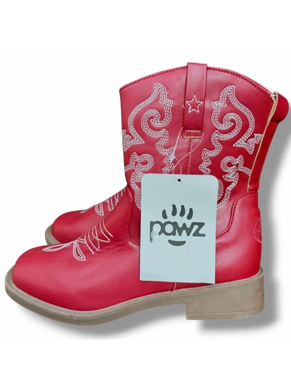 Pawz Cowboy Western Boots Toddler Boy Size 4 Zipper Closure